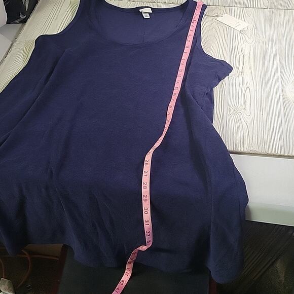A New Day Navy Blue Sleeveless Terry Tank Dress Swimsuit Coverup Womens 2X NWT - Picture 10 of 12